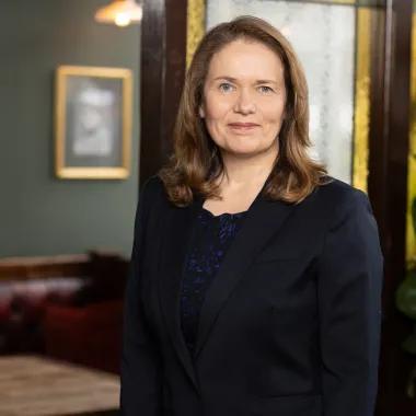 Fiona Dickie standing at a pub