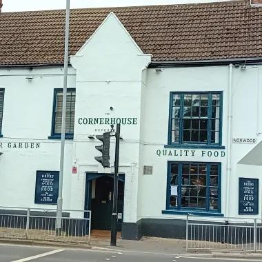 white pub on the roadside