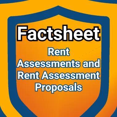 Shield logo with the words 'Rent Assessments and Rent Assessment Proposals'