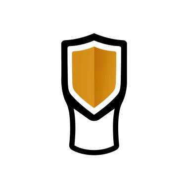 Shield within beer glass