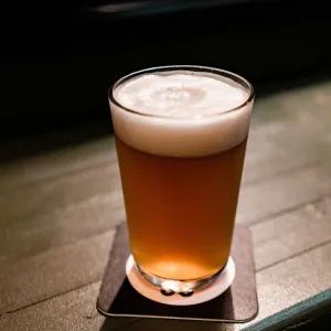 Pint of beer on a beer mat